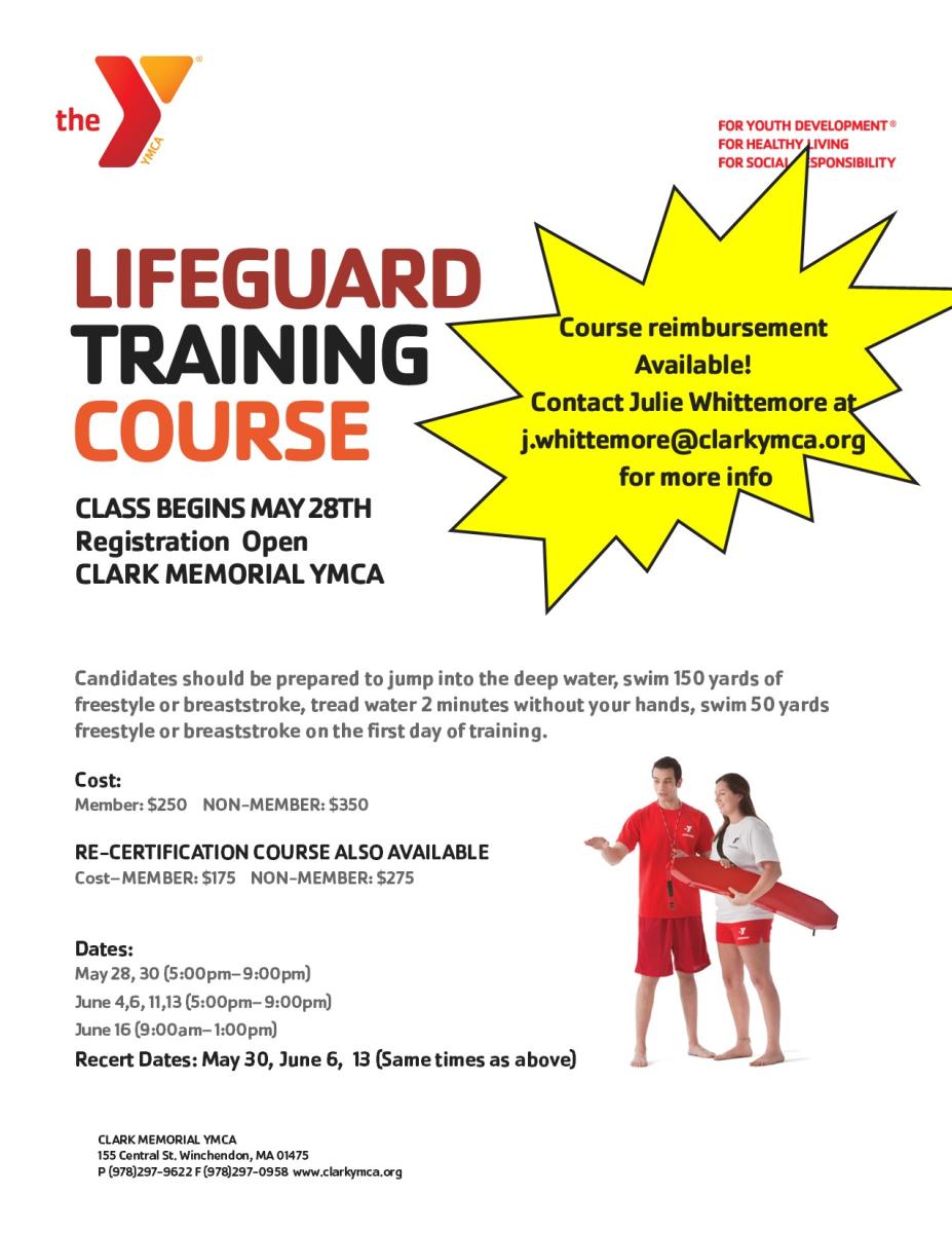 Lifeguard Training Course Clark Memorial YMCA